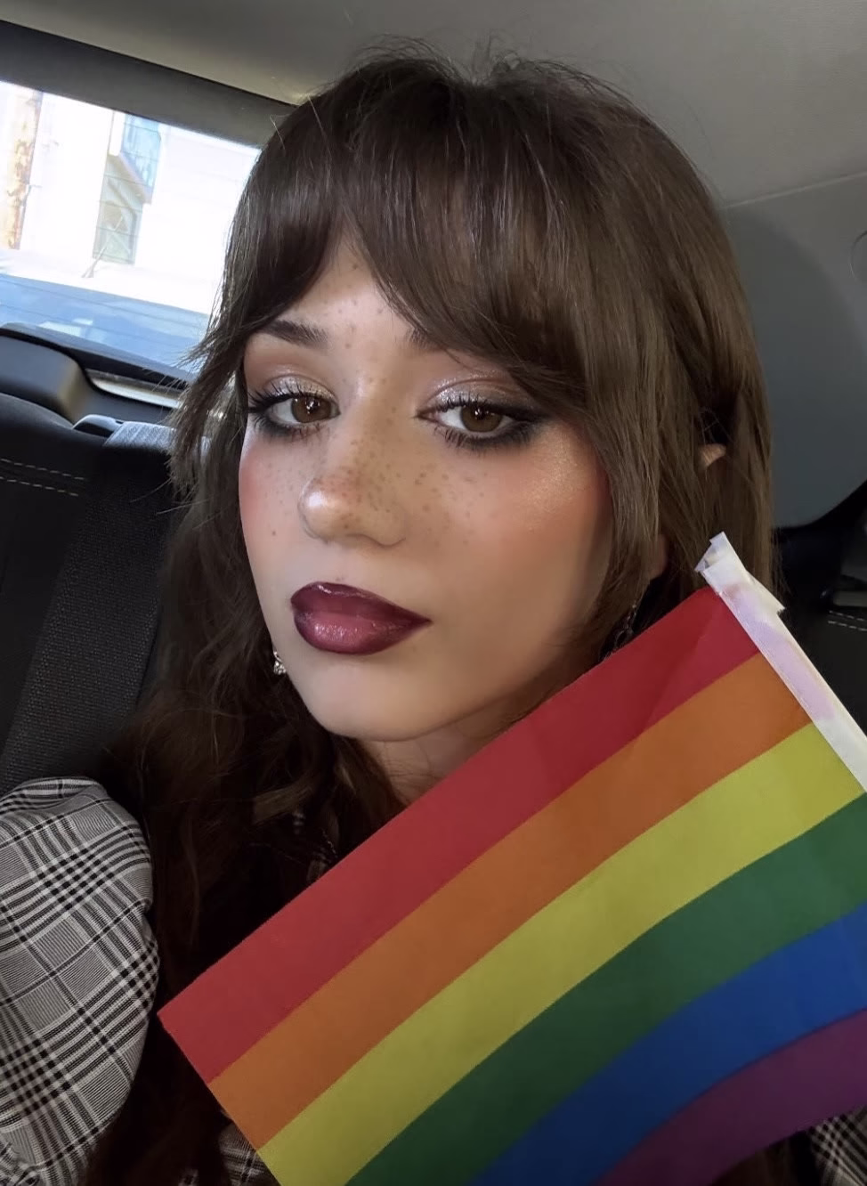 Hey guys #pride #flag #rainbow #pose #model #girl #life #socialmedia #social
